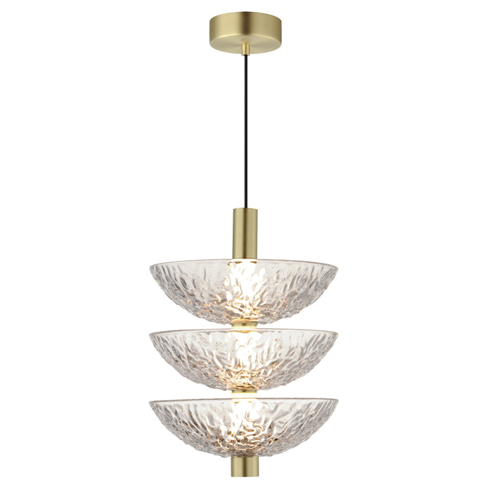 Maxim Lighting Metropolis Satin Brass LED Single Pendant 24983TCSBR - Pendants