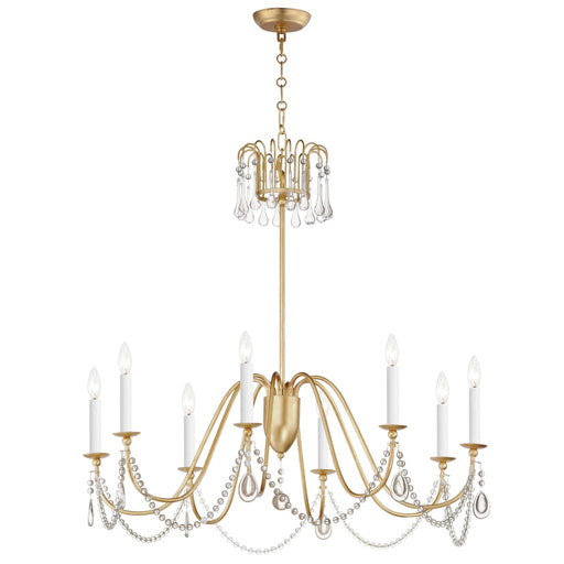 Maxim Lighting Plumette Gold Leaf Chandelier 12168GL/CRY - Chandeliers