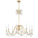 Maxim Lighting Plumette Gold Leaf Chandelier 12168GL/CRY - Chandeliers