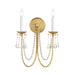 Maxim Lighting Plumette Gold Leaf Wall Sconce 12161GL/CRY - Wall Sconces