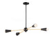 Maxim Lovell Black Satin Brass 4 Light Pendant 11264BKSBR