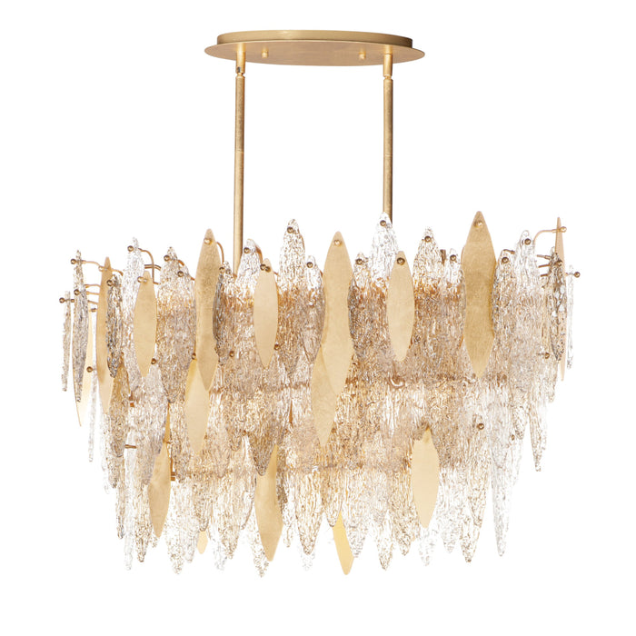 Maxim Majestic Gold Leaf 18 Light Chandelier 32326CLCMPGL