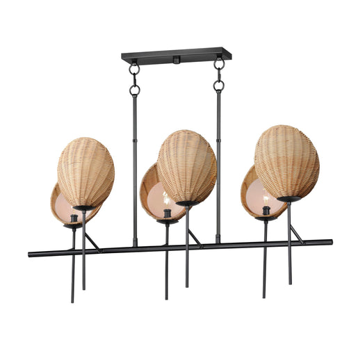 Maxim Maldives Black 6 Light Chandelier 12607NABK - Chandeliers