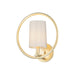 Maxim Meridian Natural Aged Brass 1 Light Semi-Flushmount 25291OFNAB