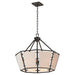 Maxim Montauk Black 4 Light Chandelier 20265CVBK
