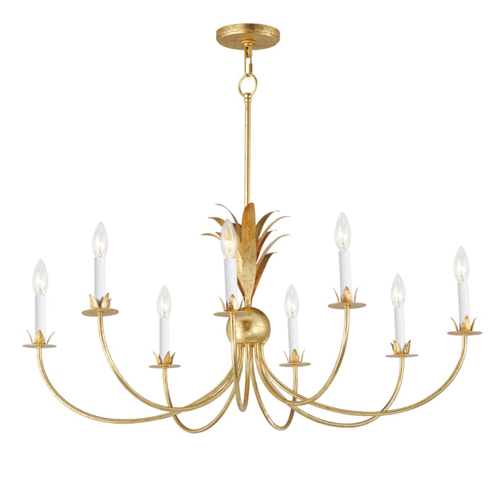 Maxim Paloma Gold Leaf 8 Light Chandelier 2888GL - Chandeliers