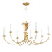 Maxim Paloma Gold Leaf 8 Light Chandelier 2888GL - Chandeliers