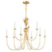 Maxim Paloma Gold Leaf 9 Light Chandelier 2889GL