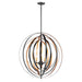 Maxim Radial Black Gold 5 Light Pendant System 28675BKGLD