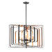 Maxim Radial Black Gold 5 Light Pendant System 28677BKGLD