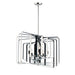 Maxim Radial Polished Nickel Black 5 Light Pendant 28677PNBK