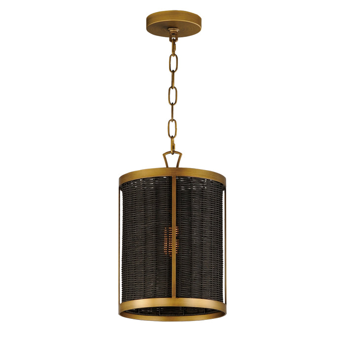 Maxim Rattan Natural Aged Brass 1 Light Pendant 14461BRNAB - Pendants