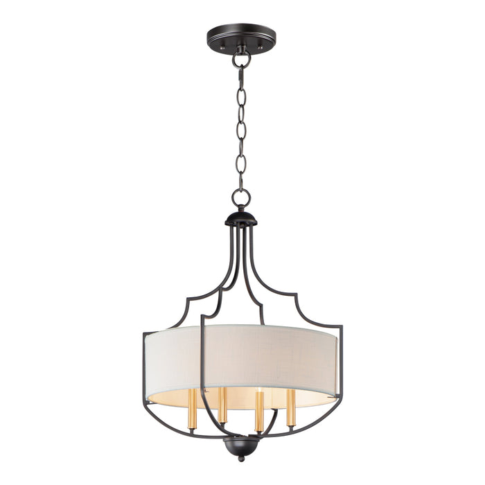Maxim Savant Bronze Antique Brass 4 Light Chandelier 25284WLBZAB