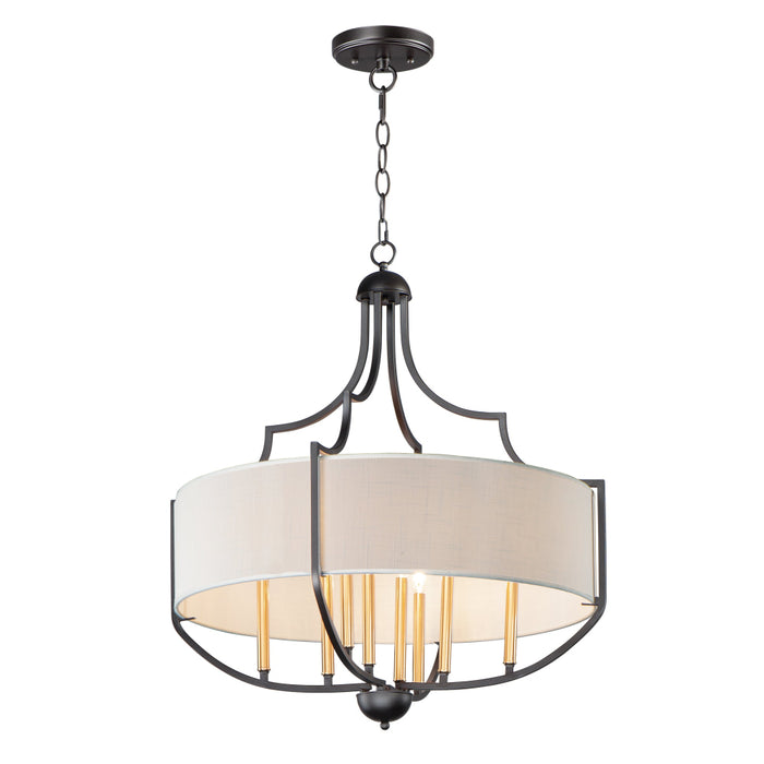 Maxim Savant Bronze Antique Brass 8 Light Chandelier 25285WLBZAB