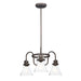 Maxim Seafarer Oil Rubbed Bronze LED 3 Light Chandelier 26116CDOI/BUL - Chandeliers