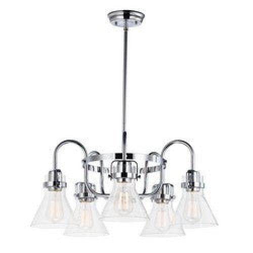Maxim Seafarer Polished Chrome LED 5 Light Chandelier 26117CDPC/BUL - Chandeliers