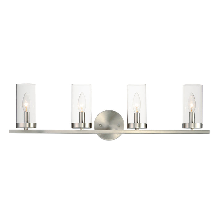 Maxim Sentinel Satin Nickel 4 Light Bath Vanity 25258CLSN