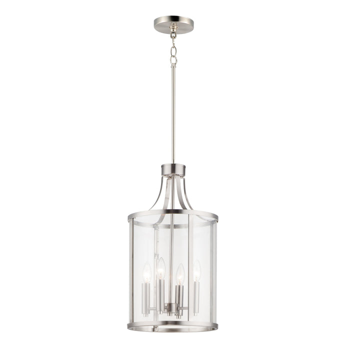 Maxim Sentinel Satin Nickel 4 Light Pendant 25253CLSN