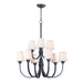 Maxim Shelter Black 9 Light Chandelier 11826SWBK