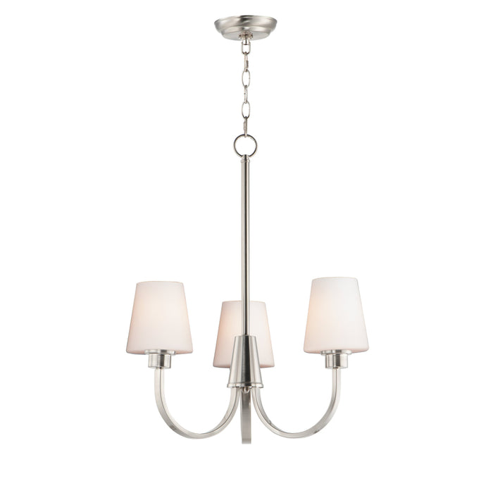 Maxim Shelter Satin Nickel 3 Light Chandelier 11823SWSN
