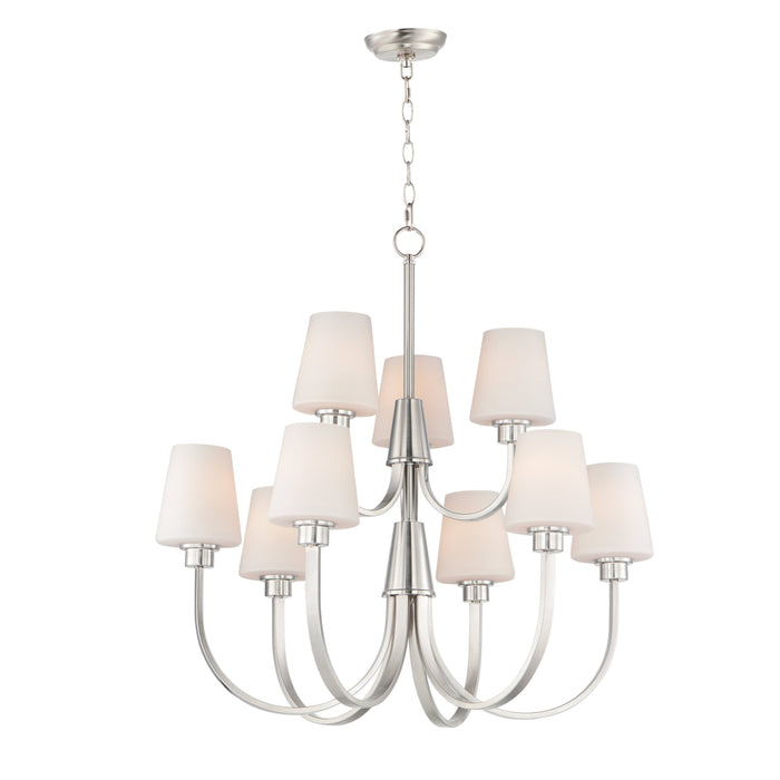 Maxim Shelter Satin Nickel 9 Light Chandelier 11826SWSN