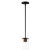 Maxim Sleek Antique Brass Black 1 Light Mini-Pendant 91840CDABBK