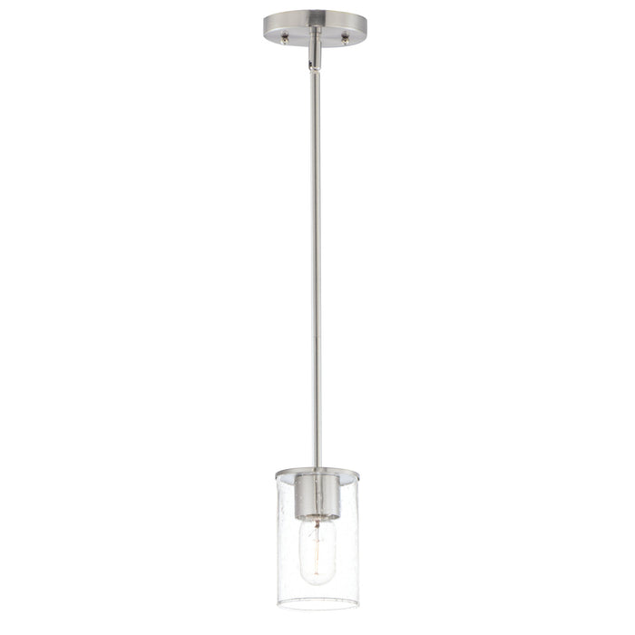 Maxim Sleek Satin Nickel 1 Light Mini-Pendant 91840CDSN