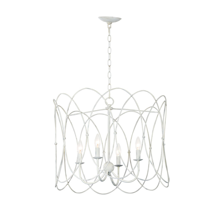 Maxim Trellis Weathered White 4 Light Pendant 27594WWT