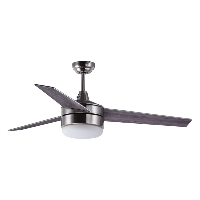 Maxim Trio Satin Nickel Black 2 Light LED Indoor Ceiling Fan 89909FTSNBK
