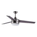 Maxim Trio Satin Nickel Black 2 Light LED Indoor Ceiling Fan 89909FTSNBK