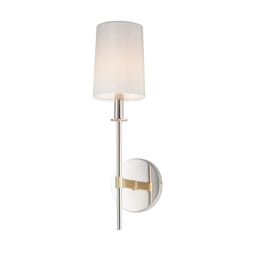 Maxim Uptown Satin Brass Polished Nickel 1 Light Wall Sconce 32391OFSBRPN