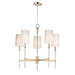 Maxim Uptown Satin Brass Polished Nickel 5 Light Chandelier 32395OFSBRPN
