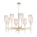 Maxim Uptown Satin Brass Polished Nickel 8 Light Chandelier 32398OFSBRPN