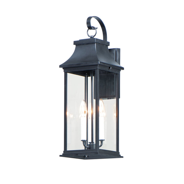 Maxim Vicksburg Black 3 Light Outdoor Wall Sconce 30024CLBK