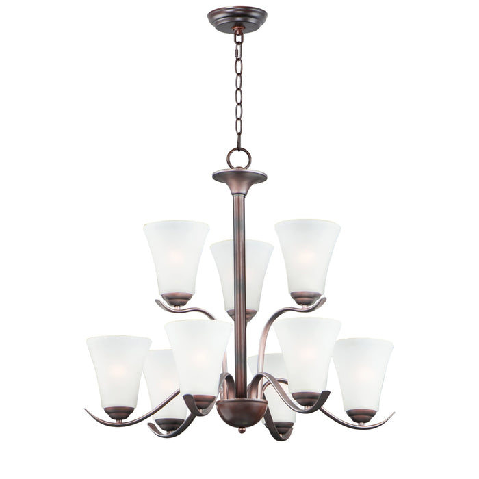 Maxim Vital Oil Rubbed Bronze 9 Light Chandelier 12076FTOI