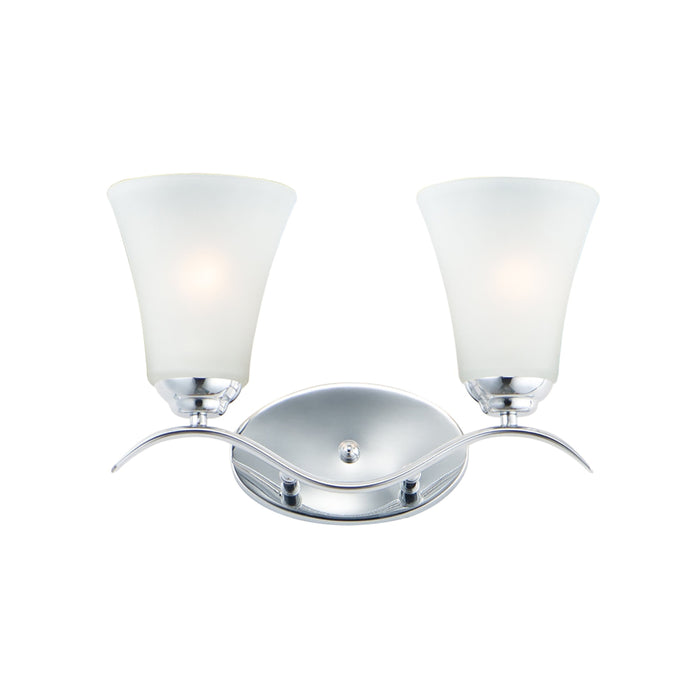 Maxim Vital Polished Chrome 2 Light Bath Vanity 12082FTPC