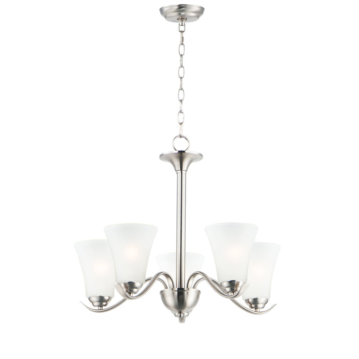 Maxim Vital Satin Nickel 5 Light Chandelier 12075FTSN