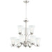 Maxim Vital Satin Nickel 9 Light Chandelier 12076FTSN