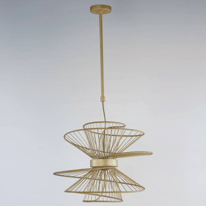 Maxim Zeta Natural Aged Brass LED 2 Light Suspension Pendant 24174NAB - Pendants