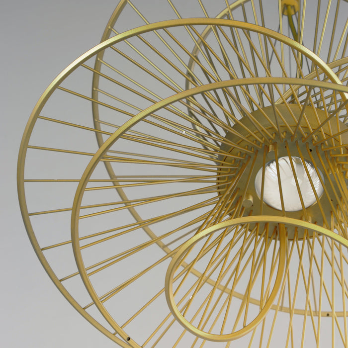 Maxim Zeta Natural Aged Brass LED 2 Light Suspension Pendant 24174NAB - Pendants