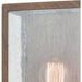 McKenzie Dark Wood Print Brushed Brass Outdoor Sconce - Outdoor Sconce