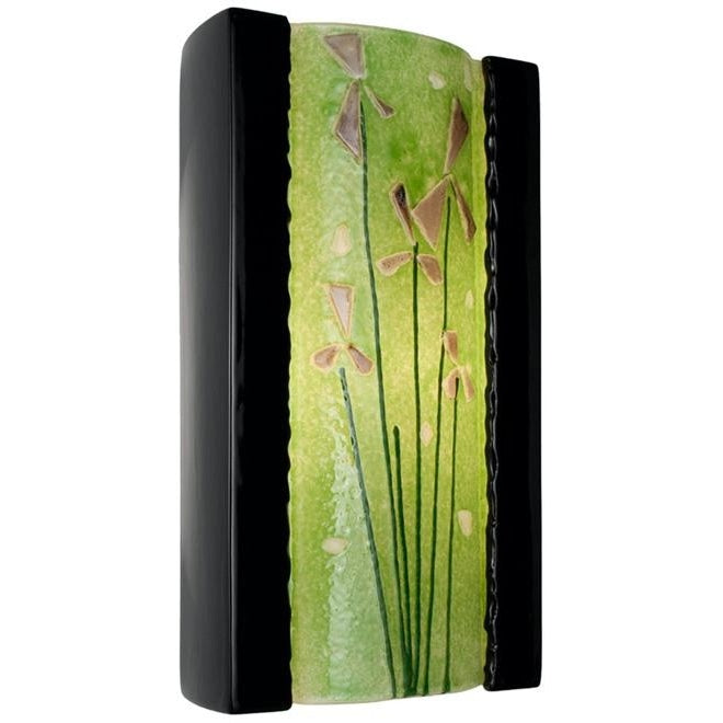 Meadow Black Gloss and Multi Lime Wall Sconce - Wall Sconce