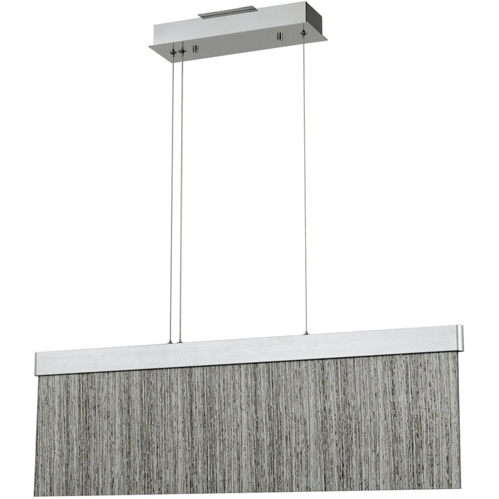 Meadowland Satin Aluminum Polished Chrome LED Island Light - Island Light