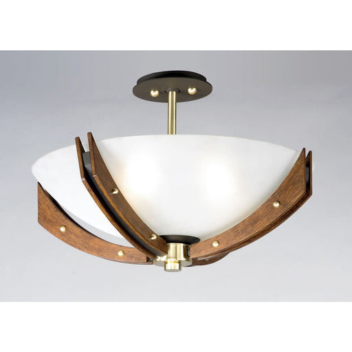 Merge Bronze / Antique Pecan Semi-Flush Mount - Semi-Flushmounts