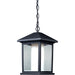 Mesa Black Outdoor Chain Mount Ceiling Fixture | theLightShop