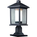 Mesa Black Outdoor Pier Mounted Fixture - Outdoor Pier Mounted Fixture