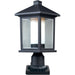 Mesa Black Outdoor Pier Mounted Fixture - Outdoor Pier Mounted Fixture