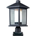 Mesa Black Outdoor Pier Mounted Fixture | theLightShop