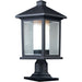 Mesa Black Outdoor Pier Mounted Fixture | theLightShop