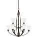 Metcalf Autumn Bronze LED Chandelier - Chandeliers